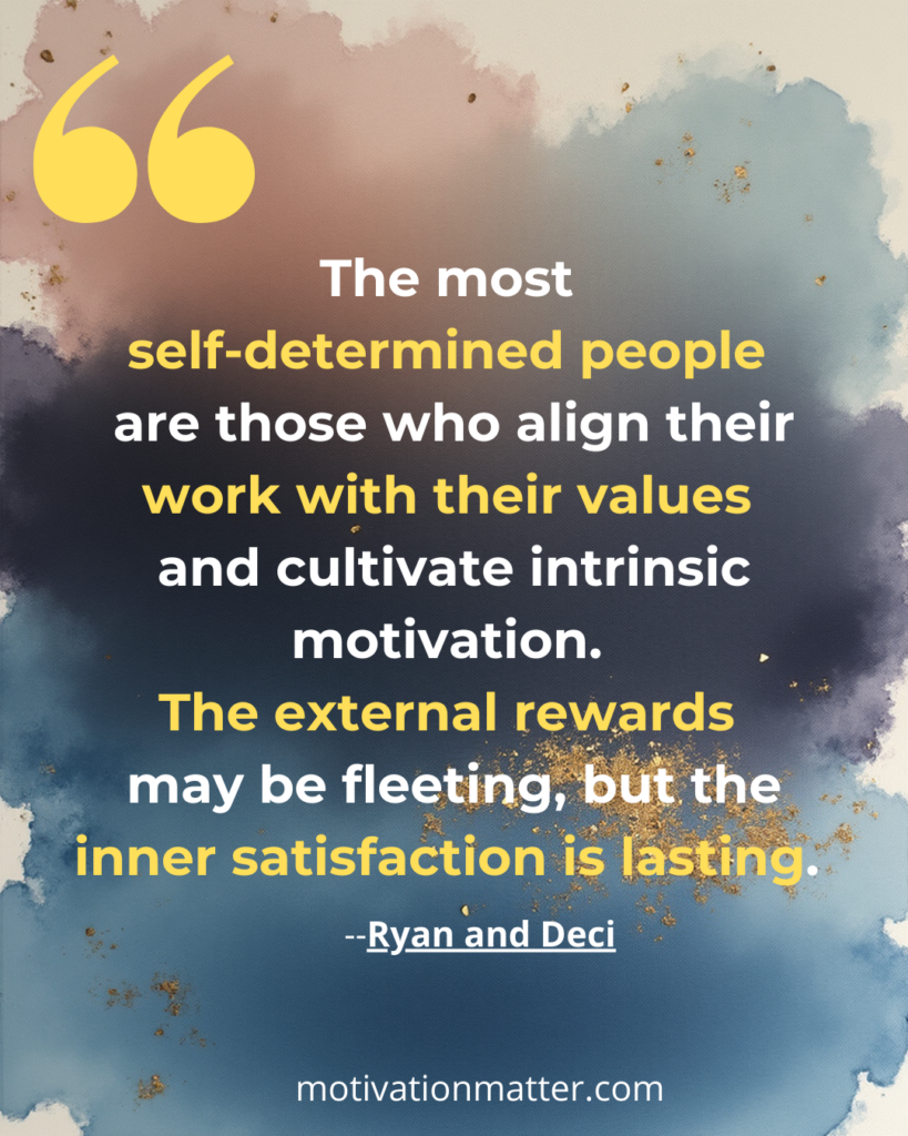 intrinsic motivation - Ryan and Deci Quote